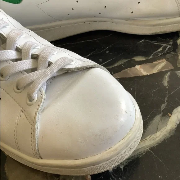 Adidas Stan smith white /green leather low top sneakers size men’s 10 - Picture 8 of 9